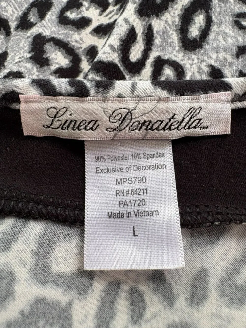 Linea Donatella Leopard Print Chemise Nightgown Size L (2660-1) - Picture 5 of 5